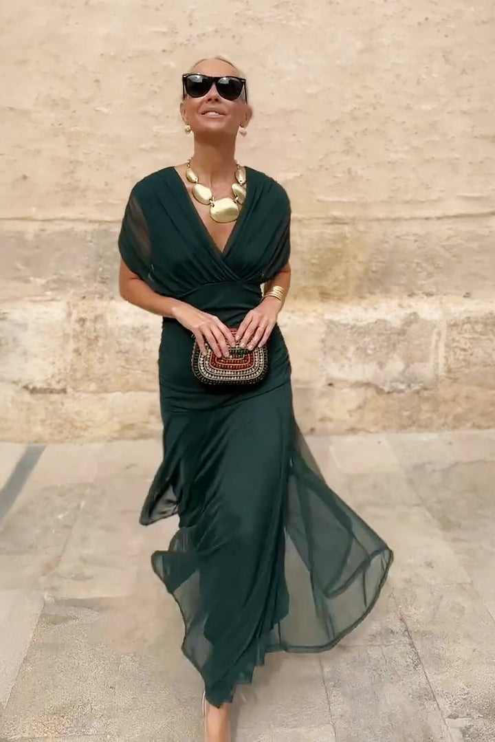 Alison - Green Elegant Formal Maxi Dress