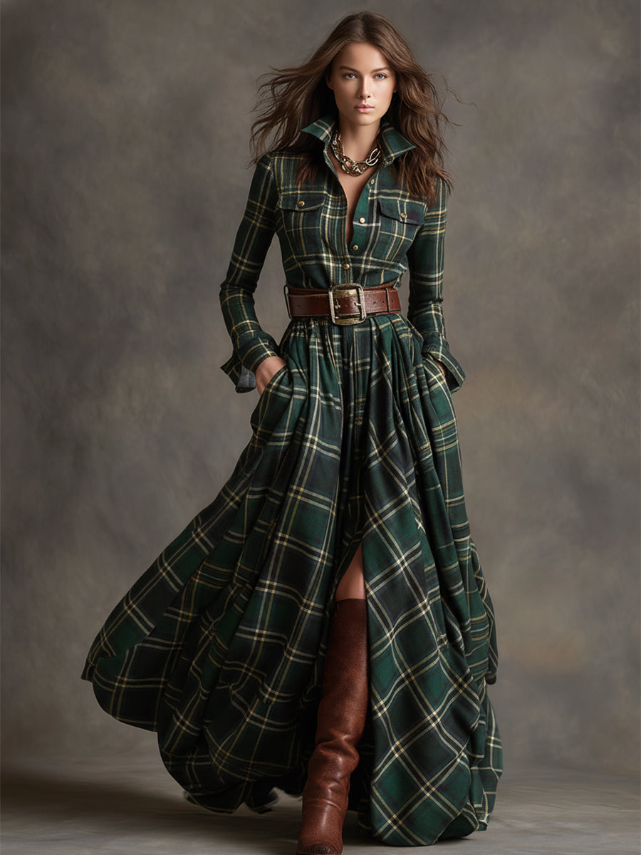Felicity - Button-Up Maxi Shirt Dress For Women