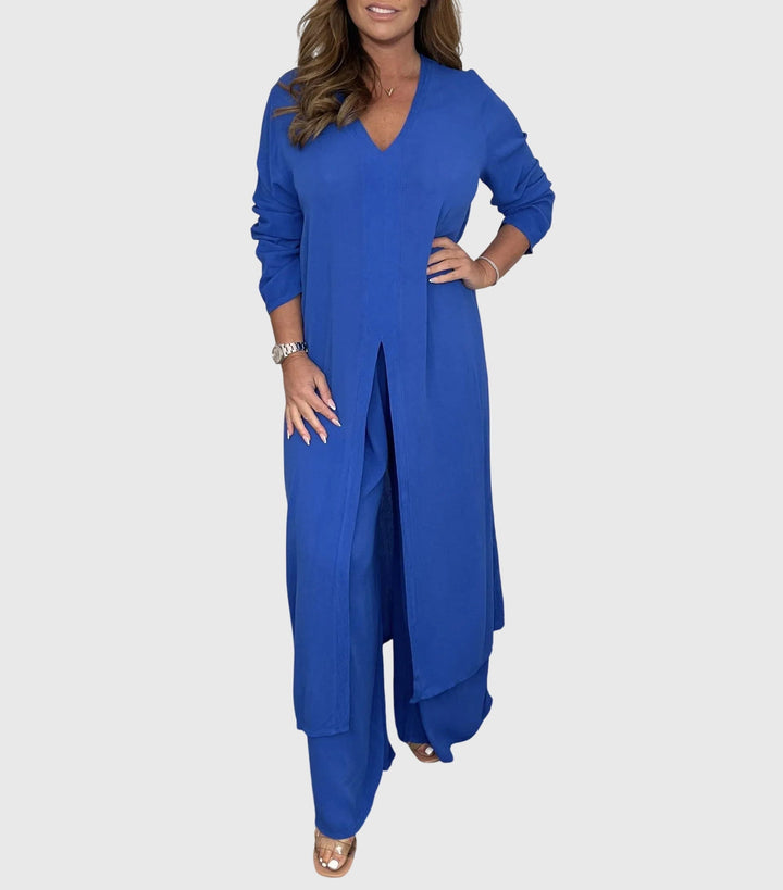 Olivia - Elegant Two-Piece V-Neck Set