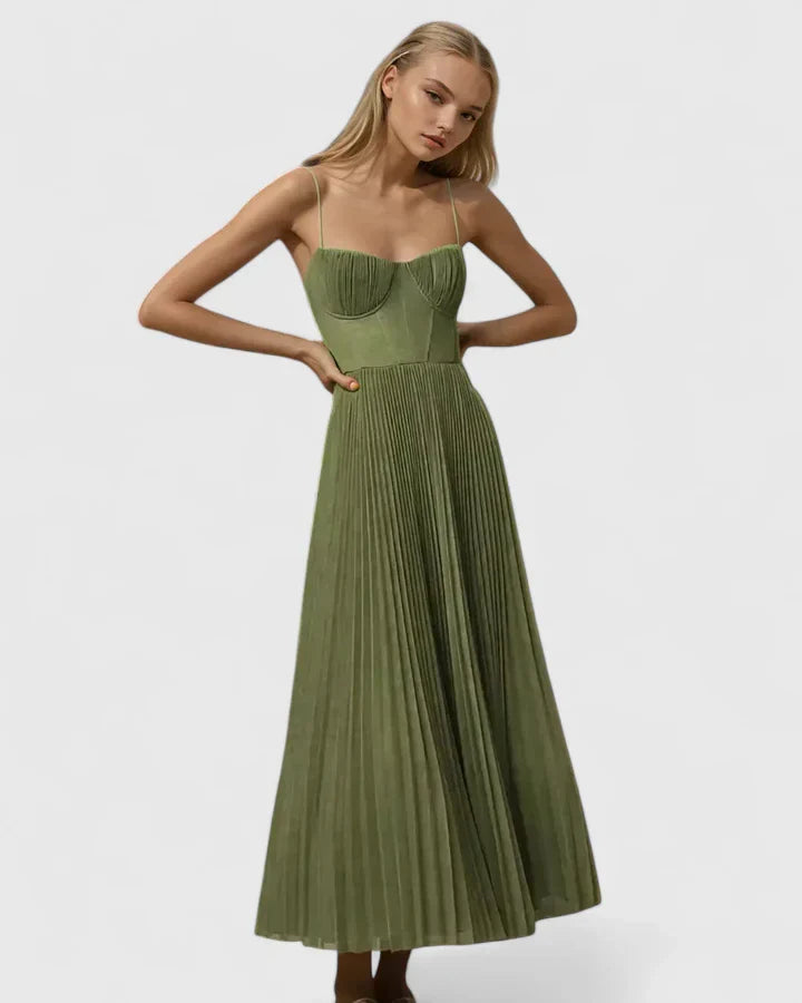 Sky - Chic Sweetheart Neckline Maxi Dress