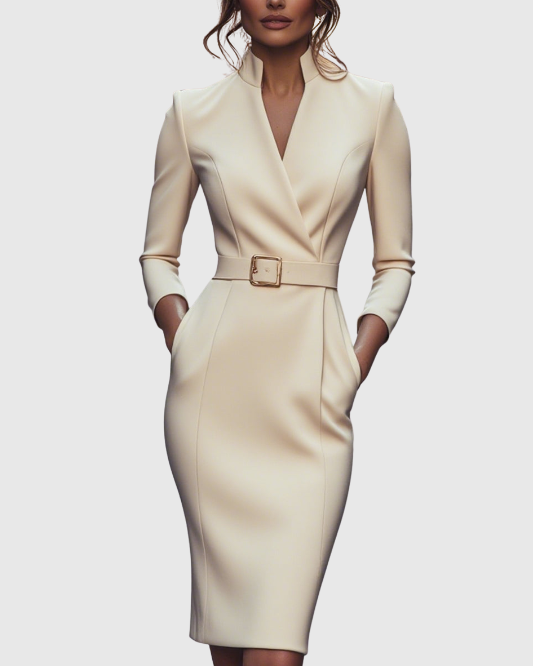 Claribel - Elegant Refined Midi Dress