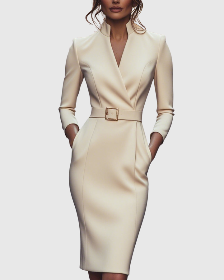Claribel - Elegant Refined Midi Dress