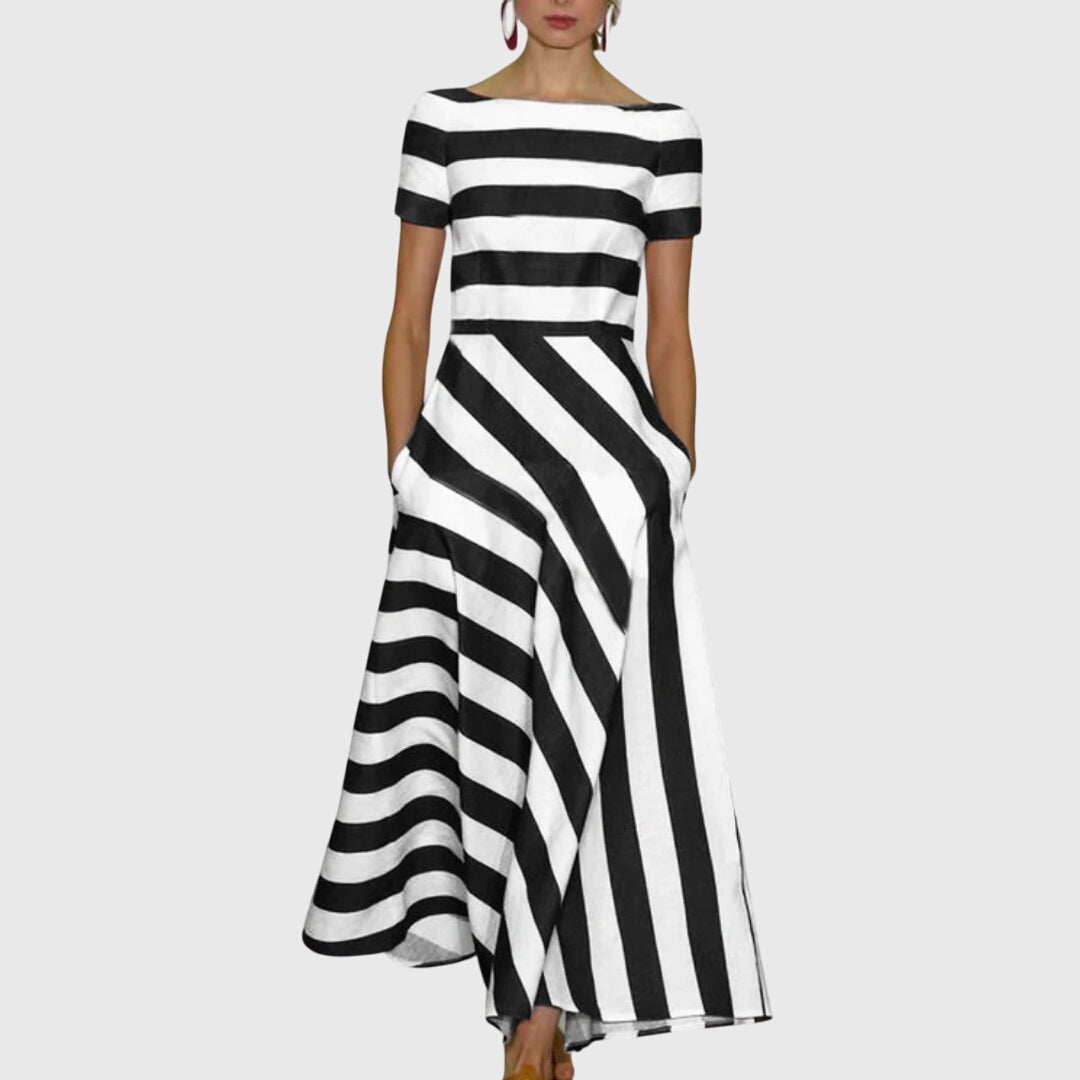 Carly - Striped Summer Maxi Dress