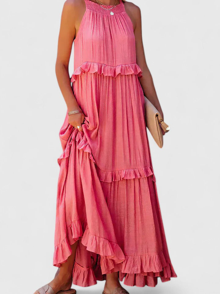 Shannon - Elegant Ruffle Flowy Dress For Women