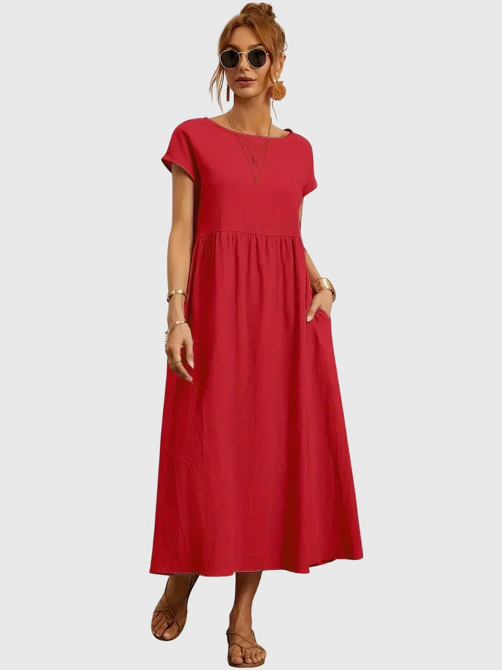 Giselle - Light Casual Maxi Dress with Pockets