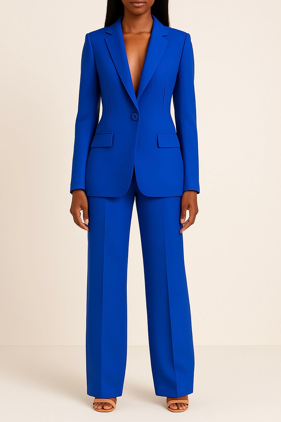 Ella - Chic Tailored Long Blazer Formal Suit Set For Women