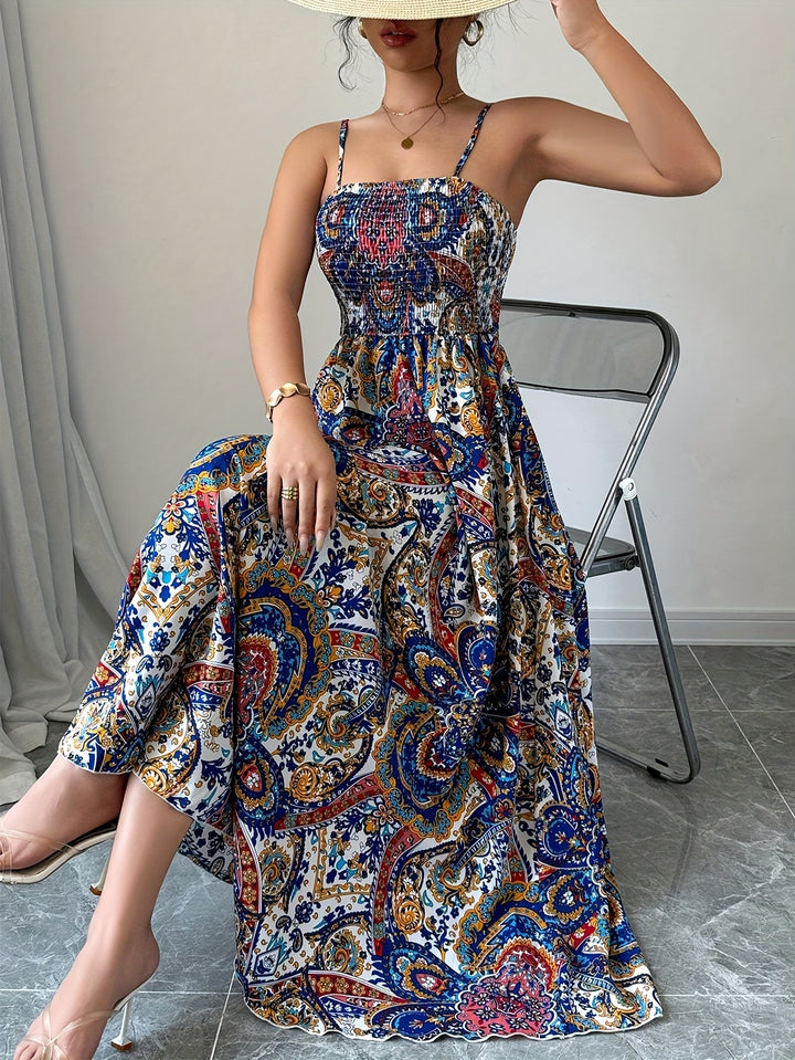Meli - Casual Spaghetti Suspender Maxi Dress