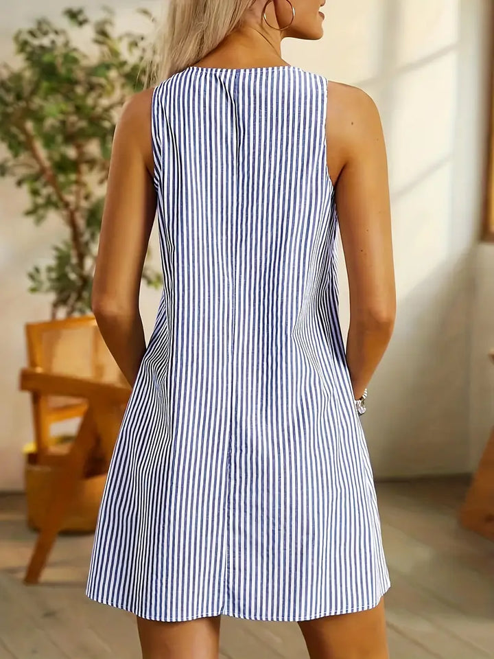 Beth - Stylish Striped Summer Dress with Pockets