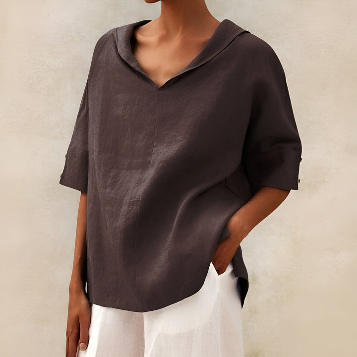 Kathleen - Comfortable V-Neck Blouse
