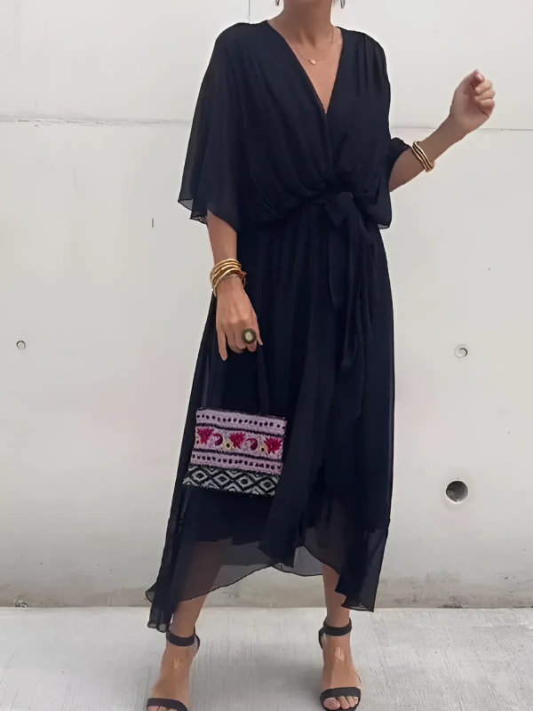 Lori - Women Timeless Wrap Midi Dress