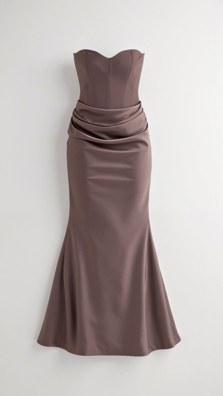 Ana | Women Wedding Guest Strapless Maxi Dress