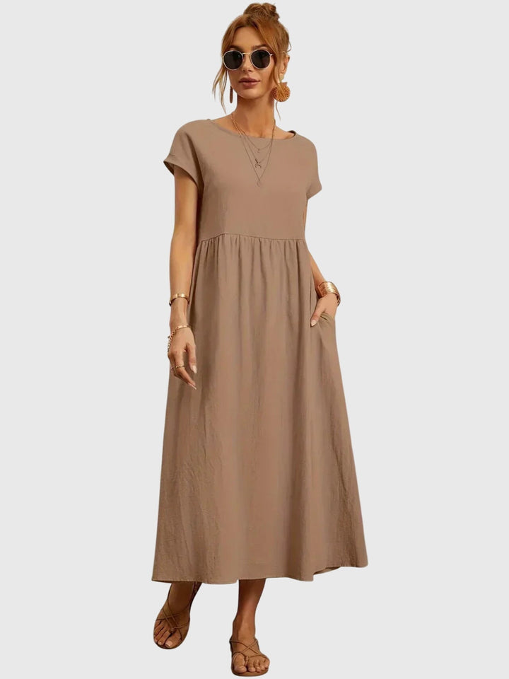 Giselle - Light Casual Maxi Dress with Pockets