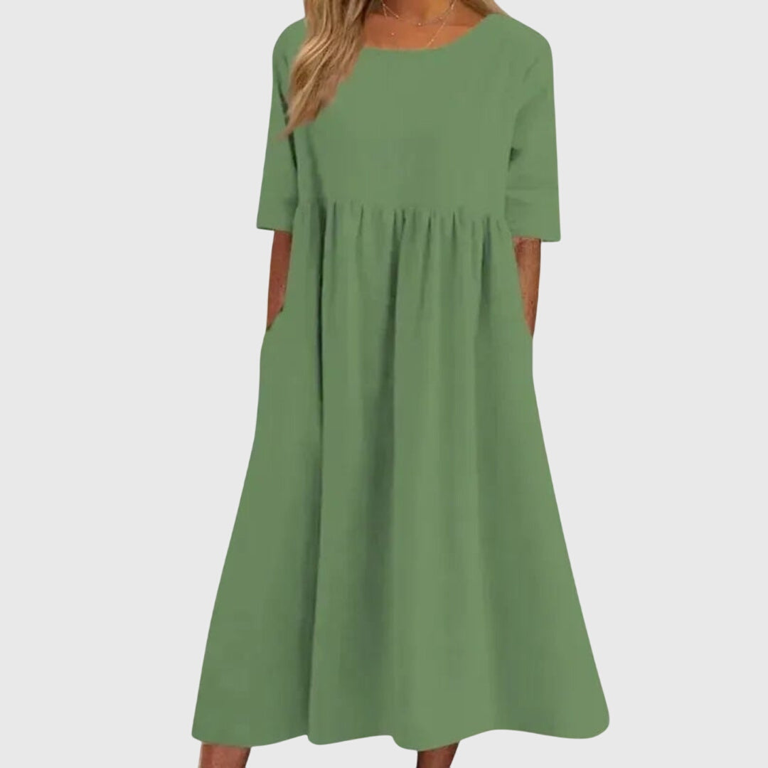 Haisley - Elegant Short-Sleeved Dress