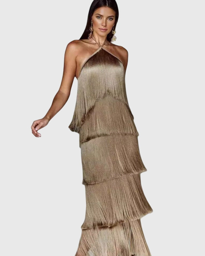 Artiselle - Tassel Formal Maxi Dress