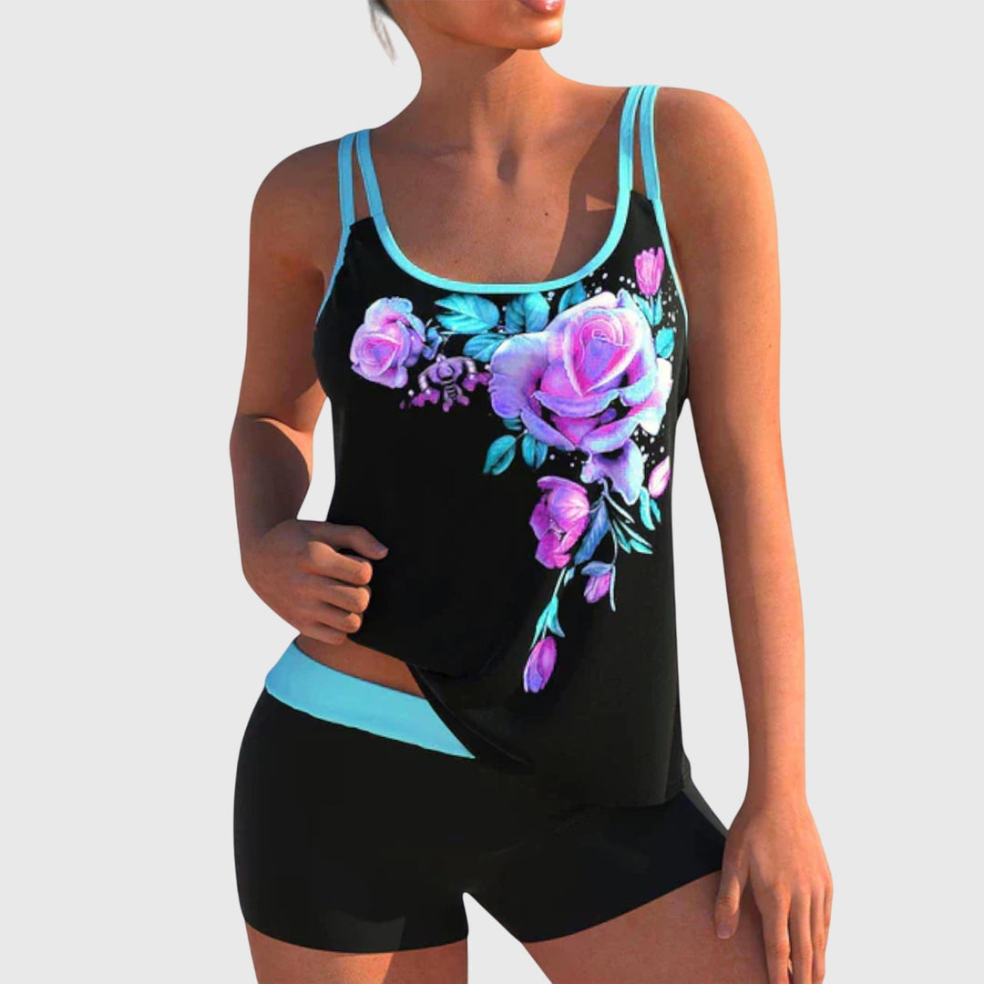 Riley - Women’s Floral Print Two-Piece Swimsuit Set