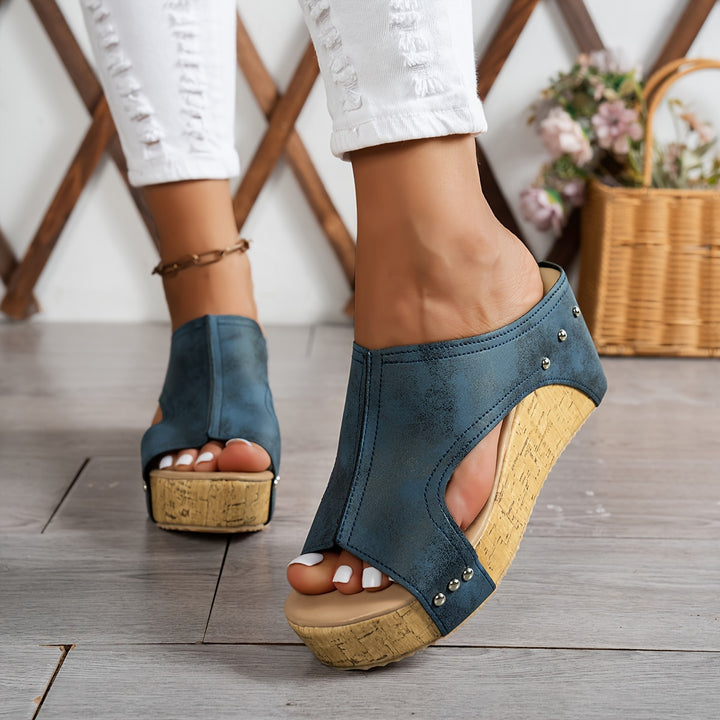 Patty - Elegant Retro Platform Wedge Sandals