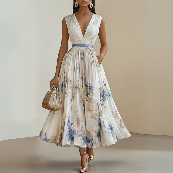 Maureen - Flowy Sleeveless Summer Maxi Dress