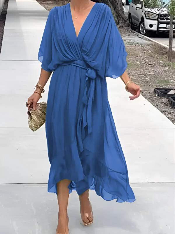 Lori - Women Timeless Wrap Midi Dress