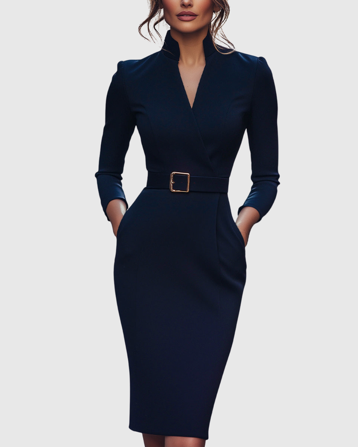 Claribel - Elegant Refined Midi Dress