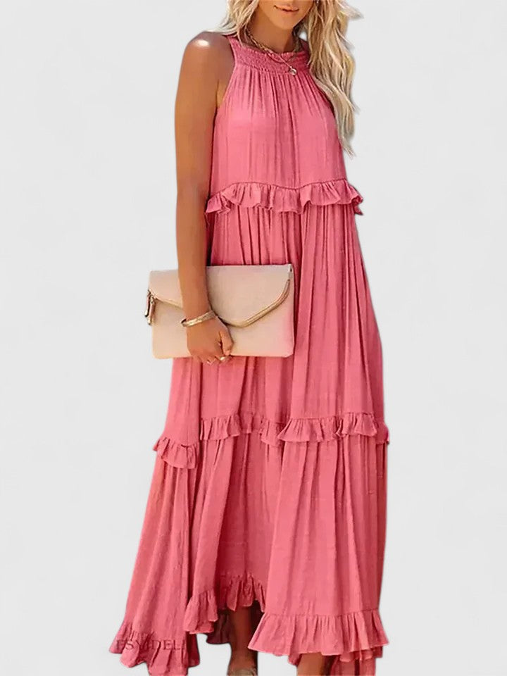 Shannon - Elegant Ruffle Flowy Dress For Women