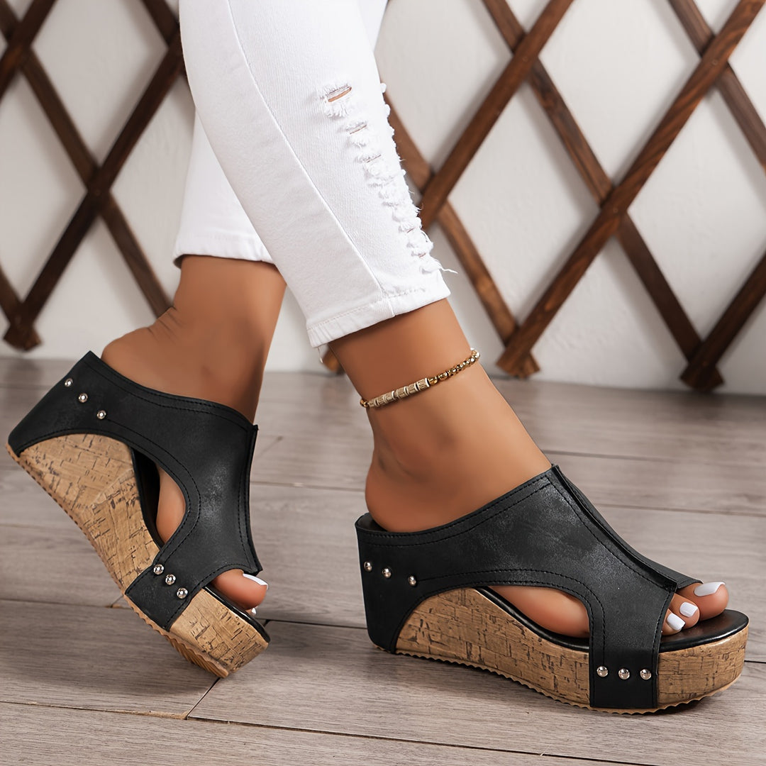 Patty - Elegant Retro Platform Wedge Sandals