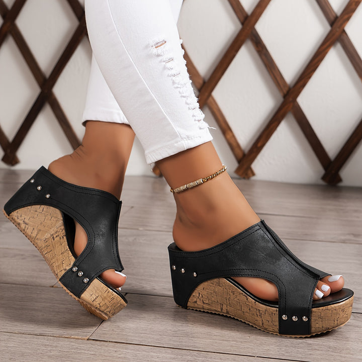 Patty - Elegant Retro Platform Wedge Sandals
