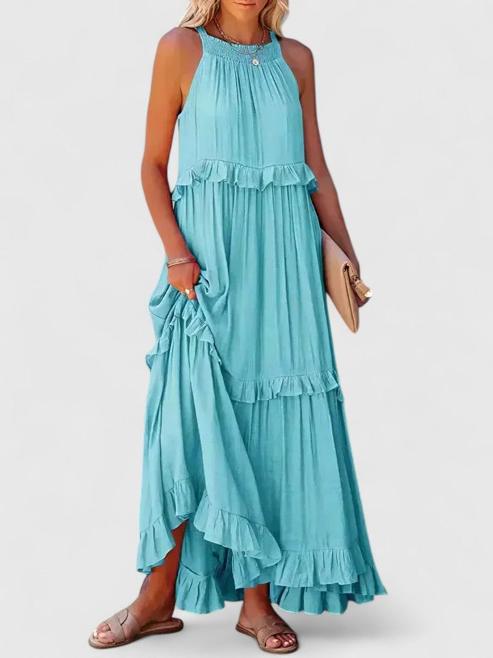 Shannon - Elegant Ruffle Flowy Dress For Women