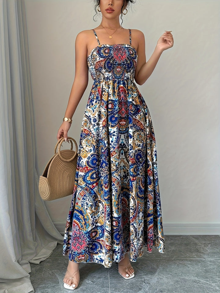 Meli - Casual Spaghetti Suspender Maxi Dress