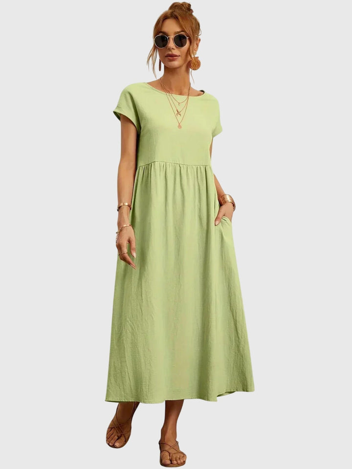 Giselle - Light Casual Maxi Dress with Pockets
