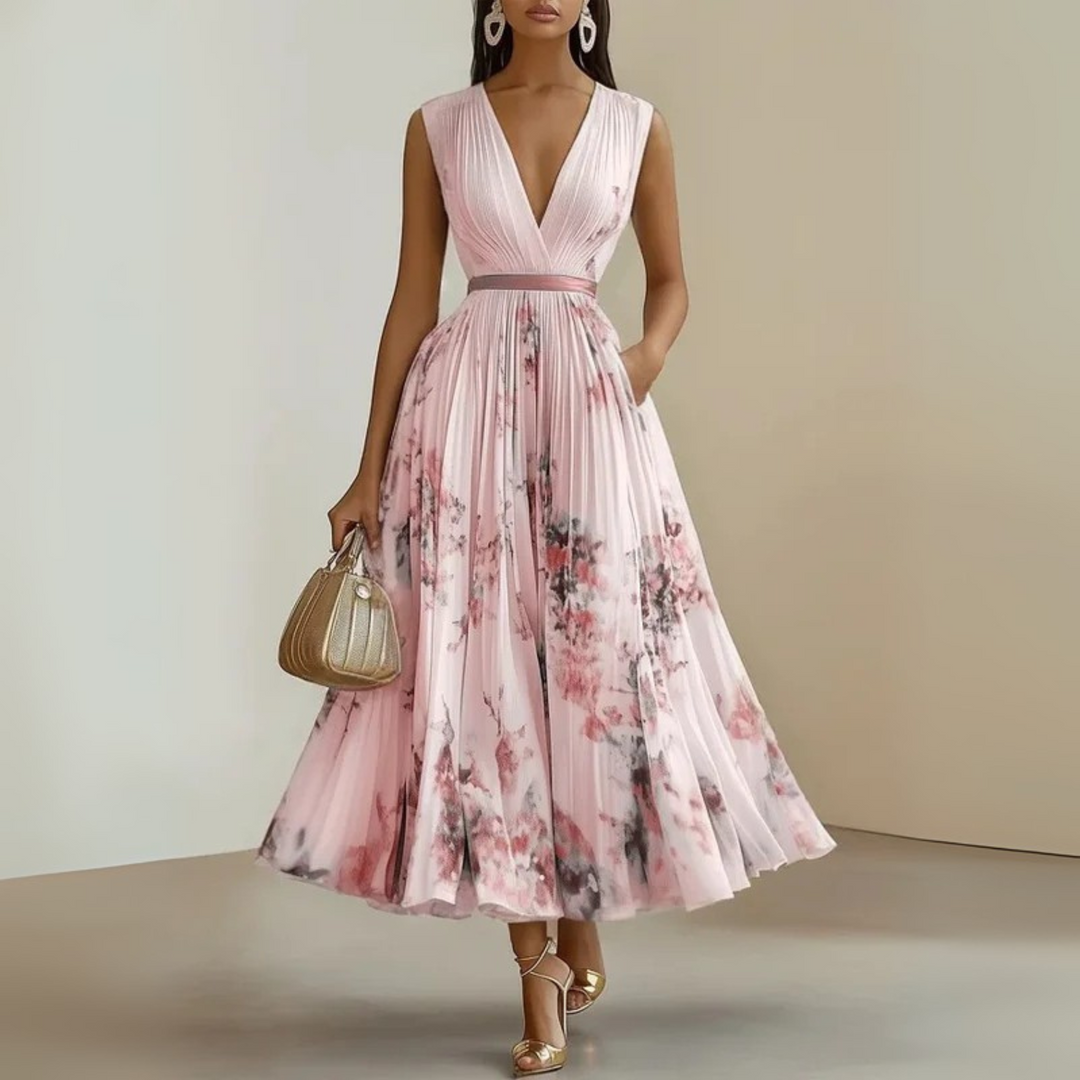 Maureen - Flowy Sleeveless Summer Maxi Dress