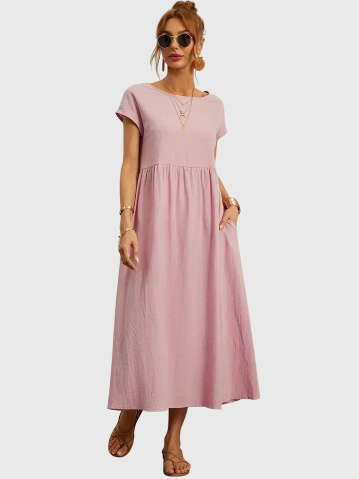 Giselle - Light Casual Maxi Dress with Pockets