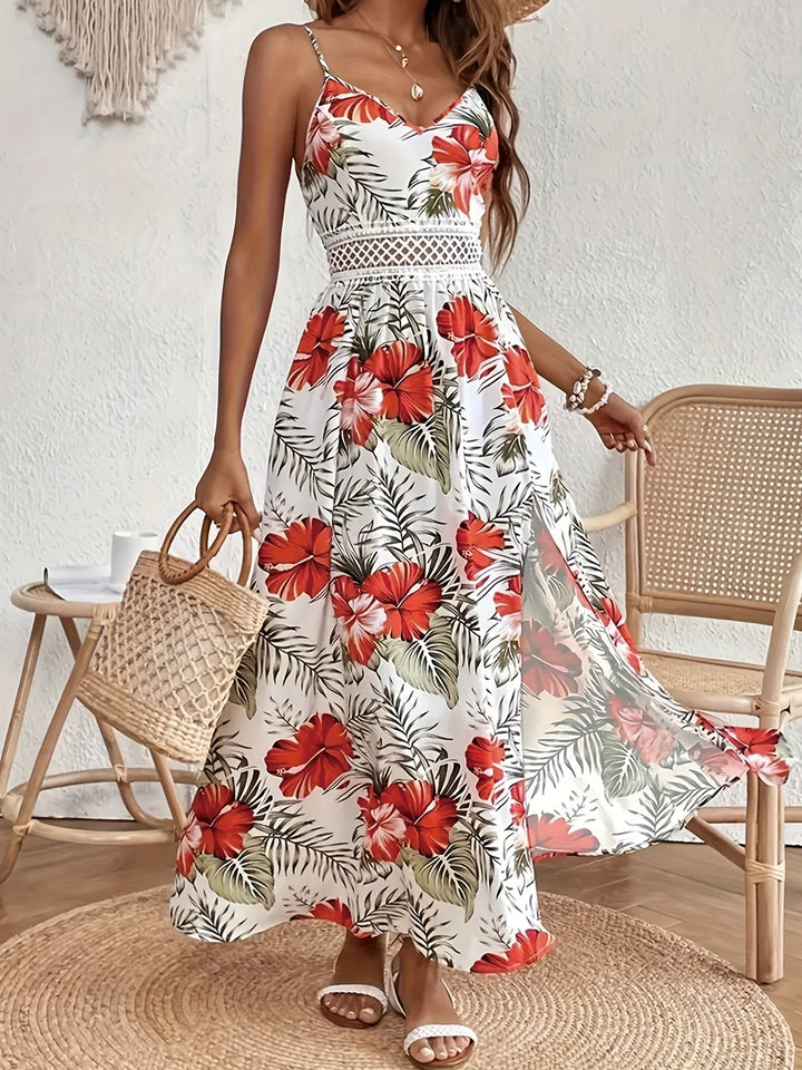 Lora - Elegant Floral Maxi Sundress For Women