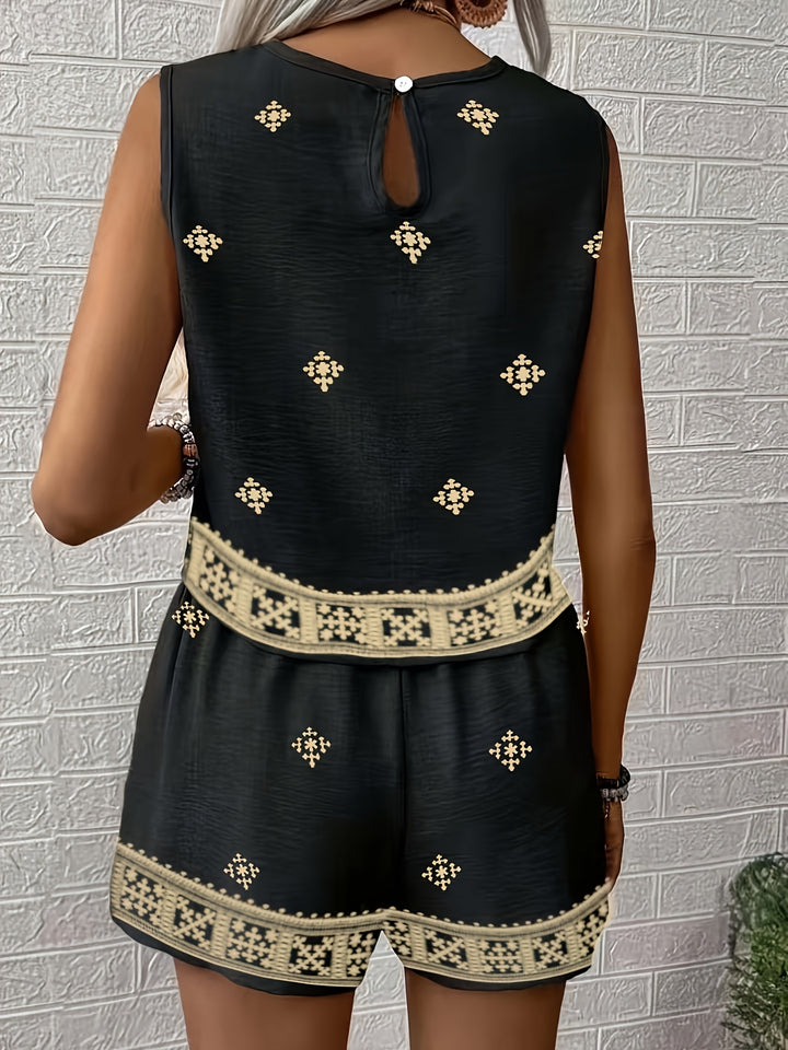 Alison - Chic Floral Print Two-Piece Set For Women