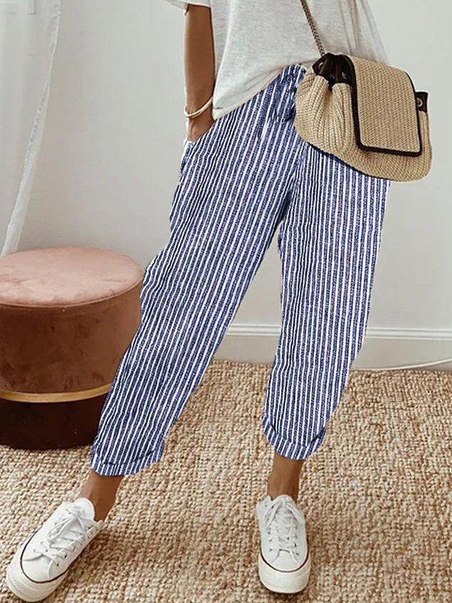 Elga - Stylish Casual Linen Trousers