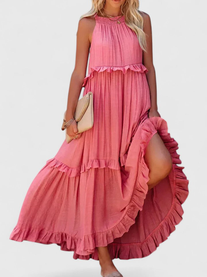Shannon - Elegant Ruffle Flowy Dress For Women