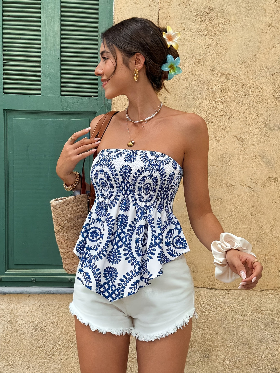 Maya - Elegant Tube Top with Ruffle Hem