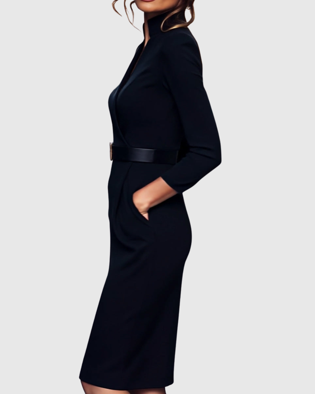 Claribel - Elegant Refined Midi Dress