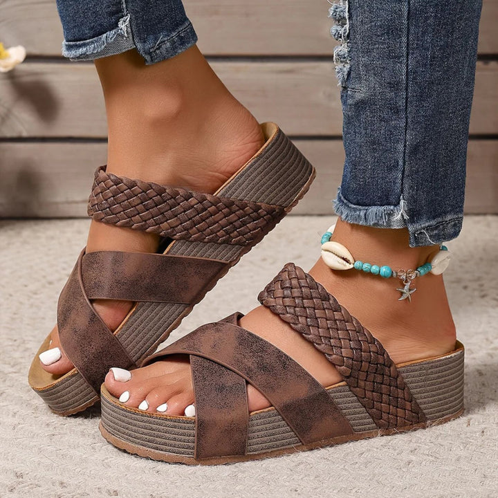 Abigail – Women Leather Strap Platform Sandals
