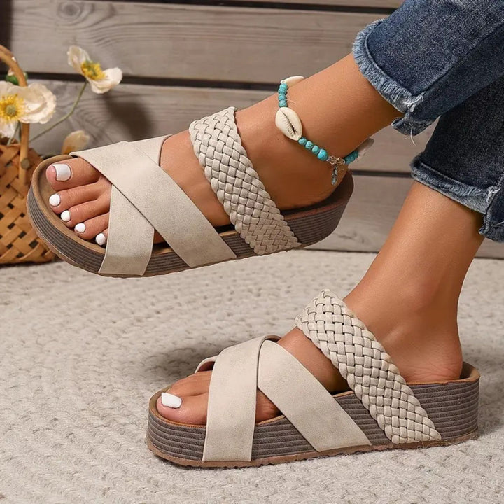 Abigail – Women Leather Strap Platform Sandals