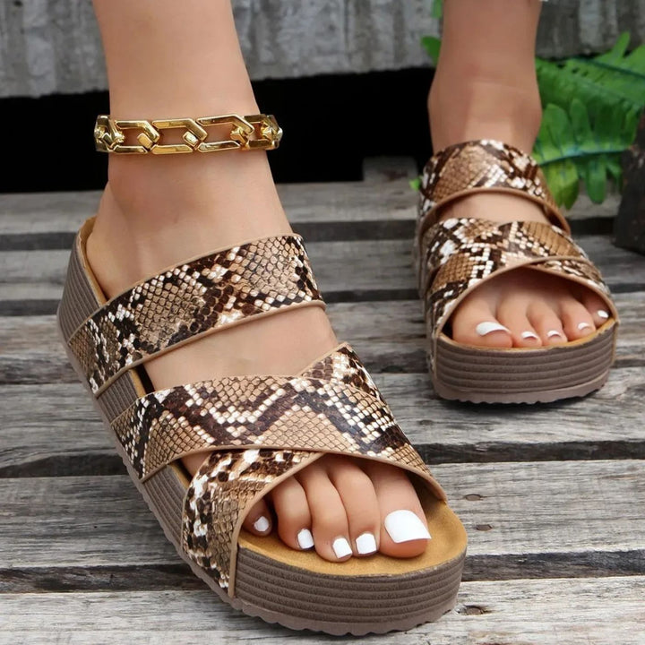Abigail – Women Leather Strap Platform Sandals