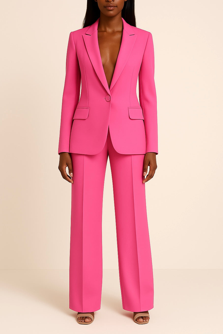 Ella - Chic Tailored Long Blazer Formal Suit Set For Women