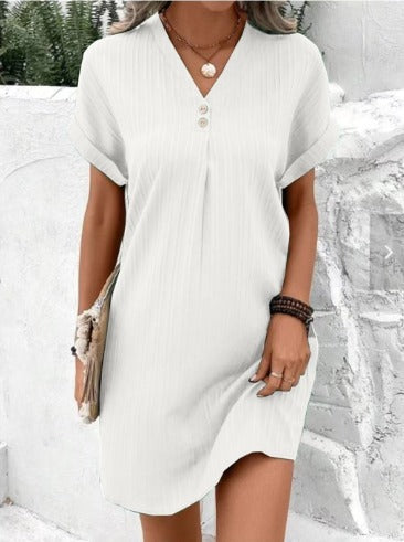 Brenda - Chic V-Neck Spring Dress