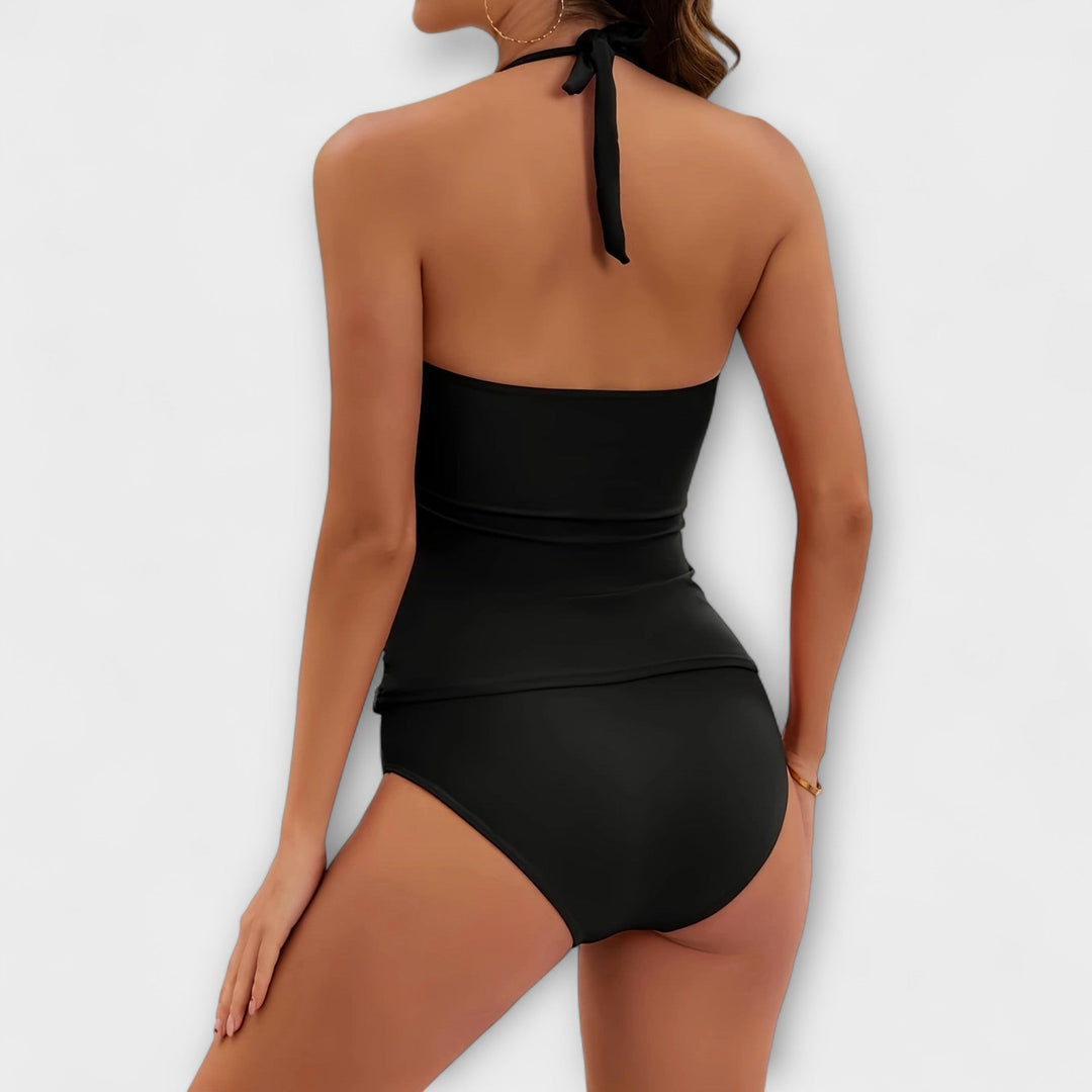 Sophia - Women’s Solid Halter Two-Piece Swimsuit
