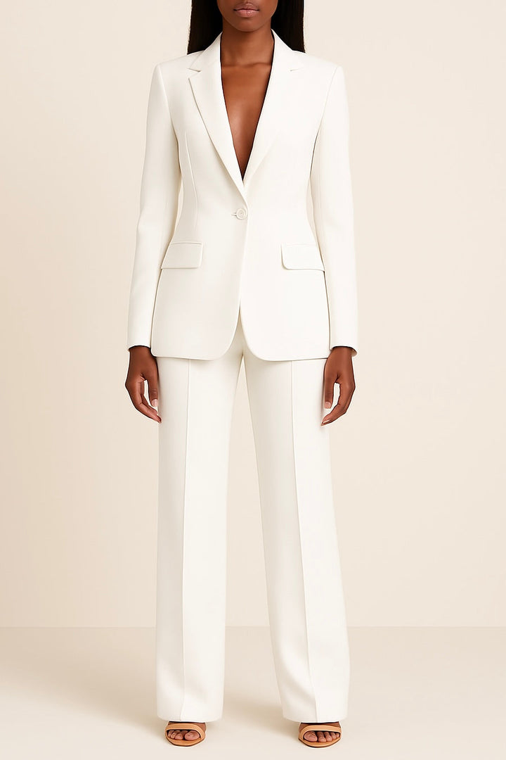 Ella - Chic Tailored Long Blazer Formal Suit Set For Women
