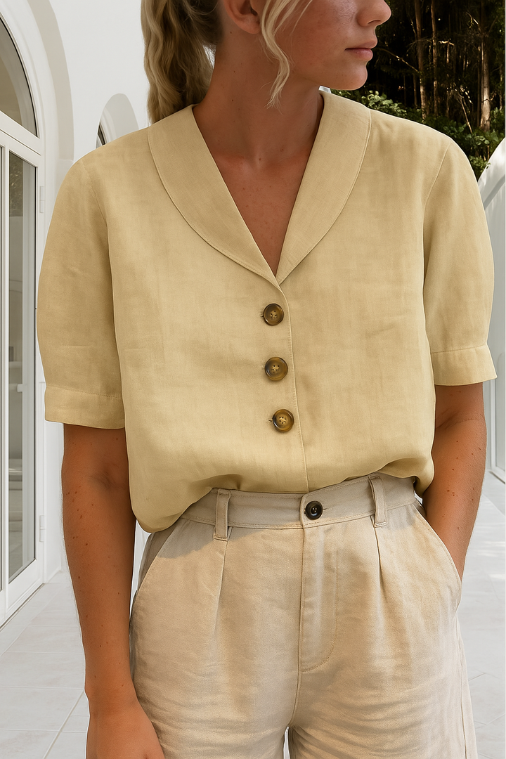 Ethel - Elegant V-Neck Spring Blouse