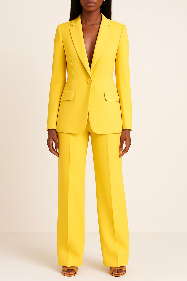 Ella - Chic Tailored Long Blazer Formal Suit Set For Women