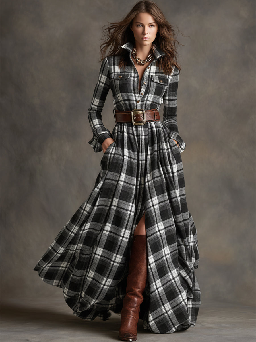 Felicity - Button-Up Maxi Shirt Dress For Women