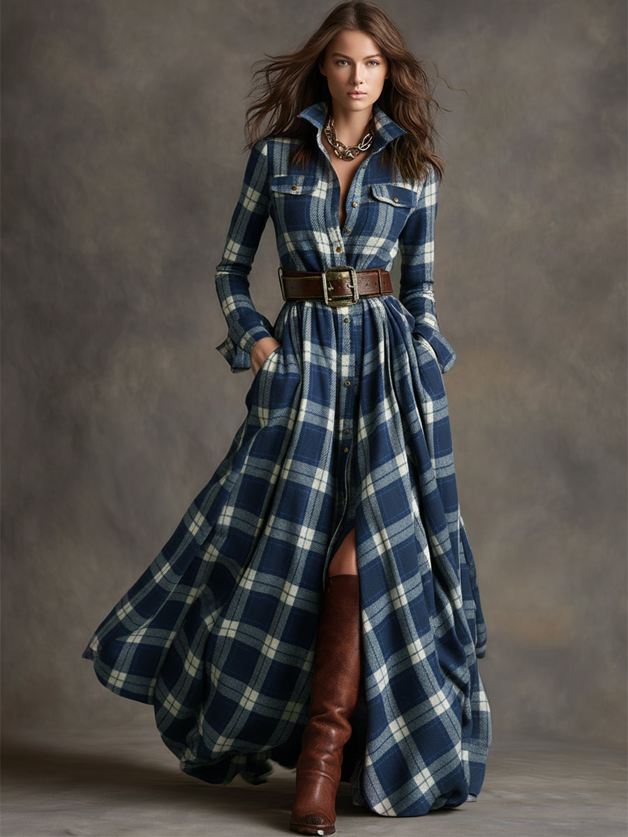 Felicity - Button-Up Maxi Shirt Dress For Women