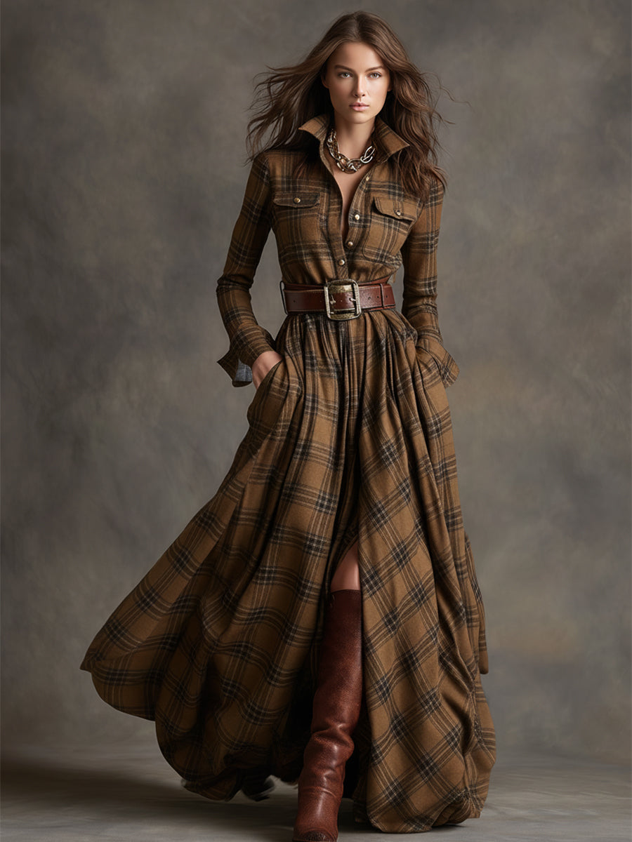 Felicity - Button-Up Maxi Shirt Dress For Women