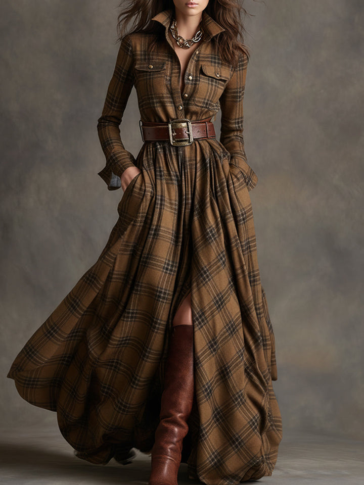 Felicity - Button-Up Maxi Shirt Dress For Women